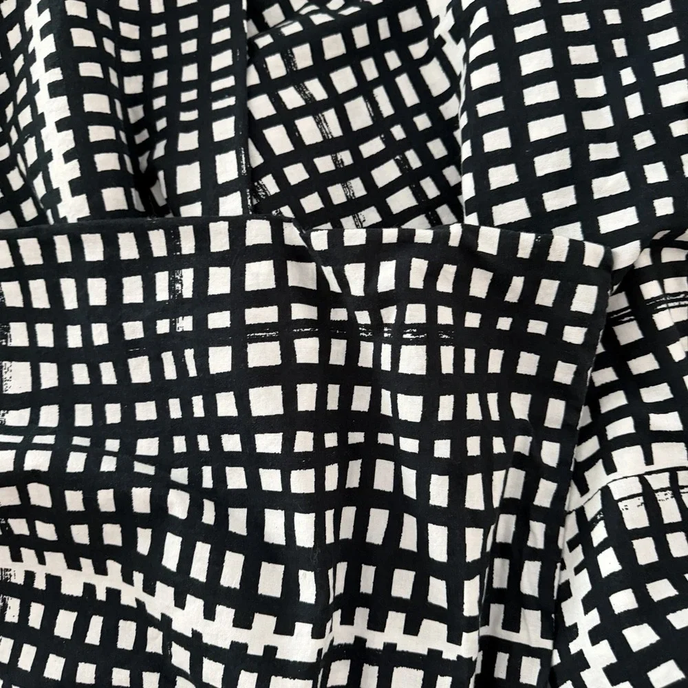 Vintage Y2K IKEA Bjornloka Ruta Twin Duvet Cover Graphic Black White Reversible